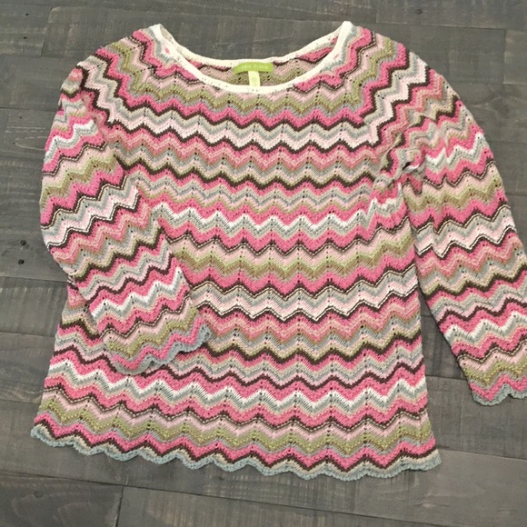 Sigrid Olsen Flame Stitch Crochet Sweater - Picture 8 of 8